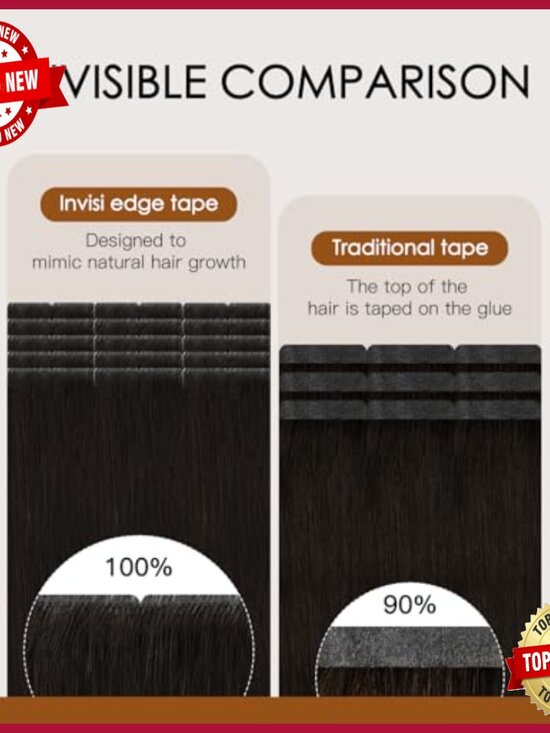 Human Hair Tape-In Extensions 14in 40g 20pcs Invisible Seamless main image 5